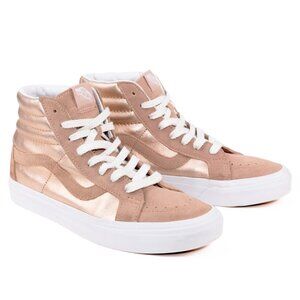 Vans Sk8-Hi Reissue 2-Tone Metallic Rose Gold Women’s 8.5 NWOB